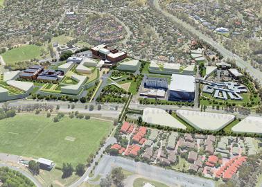 A render of the Canberra Hospital Master Plan